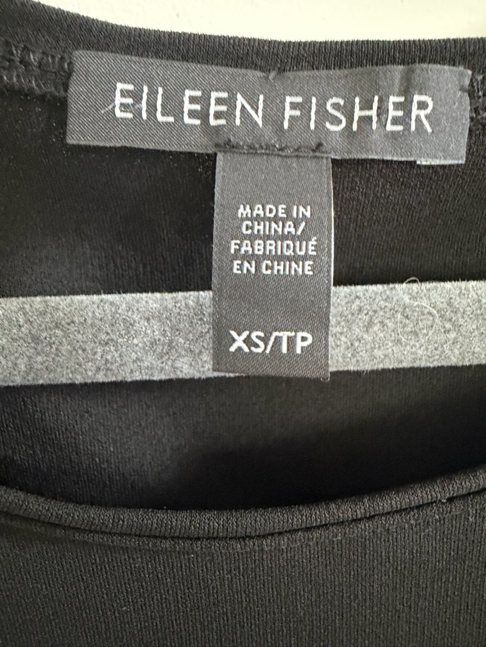 Eileen Fisher Black Stretch Crepe Tank / Shell Top XS - Picture 5 of 5